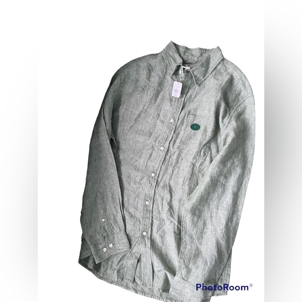 L.L. Bean Linen Shirt Mens Large
